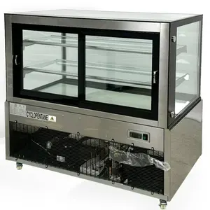 सर्वश्रेष्ठ मूल्य केक प्रदर्शन फ्रीजर बेकरी वाणिज्यिक ग्लास रेफ्रिजरेटर स्टेनलेस में प्रदर्शन - Product Image 5