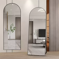 Miroir mural ou sur pied moderne à arche dorée, pleine longueur, pour chambre et salon, vente en gros
