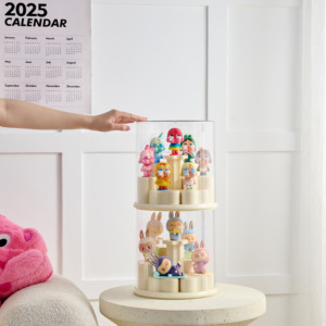 Muestra en 7 días Fabricación integral al por mayor Organizadores de almacenamiento de figuras de juguete Linda muñeca de juguete moderna Caja de almacenamiento giratoria Stock - Product Image 4