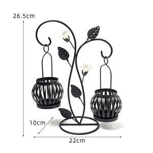 Vintage Wrought Iron Handmade Eco-friendly <strong>Candle</strong> Holder Ornaments European Creative <strong>Lantern</strong> Christmas Decorative Table Romantic - Product Image 5