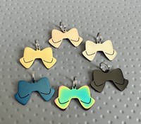 KINDABADGE individuelles Logo blanke Sublimationsmetall-Haustier-Namen-ID Qr-Code Hundemarke für Gravur Schleife Hundeetiketten Edelstahl