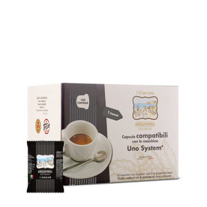 100 Capsule di Caffè Dakar Gattopardo Compatibili con Macchine Monodose Sistema UNO 0,11g/Capsula - Product Image 1