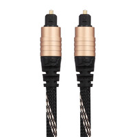 Haute qualité, boîtier en métal chromé, fibre optique audio, câble Toslink pour MD DVD CD PCA et cartes son