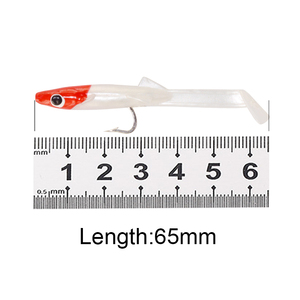 Esca in <span class=keywords><strong>Silicone</strong></span> morbida anguilla 65mm 1.5g 8 pz/borsa PVC artificiale spigola esca con gancio singolo - Product Image 3