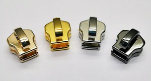 <span class=keywords><strong>Fermeture</strong></span> <span class=keywords><strong>éclair</strong></span> <span class=keywords><strong>YKK</strong></span> avec butée supérieure et inférieure en métal argenté 03 05 08 10, <span class=keywords><strong>curseur</strong></span> en laiton antique Excella Gold pour sac (STOPPER) - Product Image 3