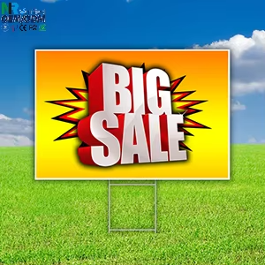Outdoor BIG SALE Yard Signs Waterproof Corrugated <b>Plastic</b> Promotion Lawn Signs with Stakes for Retail Store Events - Product Image 1