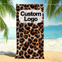 Wholesale Summer Personalized Sublimation Printed Quick Dry Oversized Microfiber Sand Free Custom Logo Beach Towels