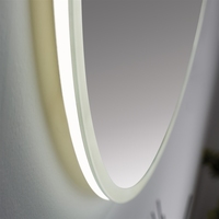 Miroir intelligent moderne de 4mm 5mm pour salle de bain, miroir de salle de bain à écran tactile LED mural avec lumière pour salle de bain, vanité ronde décorative, miroir de salon