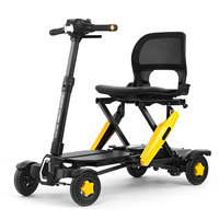 Scooter eléctrico compacto plegable automático de alto rendimiento 2024, scooter de movilidad de 4 ruedas para viajes para discapacitados a la venta
