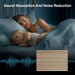 Espesor de alta densidad 9mm Mano de obra fina Pared barata Insonorización Listón de madera Panel acústico básico - Product Image 4