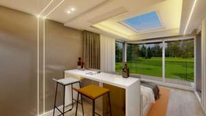 Villa prefabricada <span class=keywords><strong>de</strong></span> lujo a prueba <span class=keywords><strong>de</strong></span> huracanes-Mansión con marco <span class=keywords><strong>de</strong></span> acero con ventanas resistentes a los impactos Búnker subterráneo opcional Certificado CE - Product Image 3