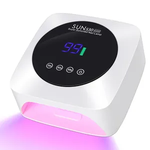 Lámpara Profesional para Uñas: 57 LED, 3 Temporizadores, Sensor Inteligente y Función de Banco de Energía - Luz UV/LED Recargable para Curado de Esmalte en Gel - Product Image 1