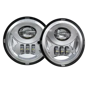 Farol de led frontal para toyota tacoma 2005-2011, acessório automotivo, sistema de iluminação led 12v preto/cromado