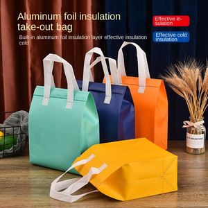 Sac isotherme jetable personnalisable en non-tissé pour la restauration rapide, emballage pour sandwichs, pains, biscuits, en aluminium recyclable - Product Image 3