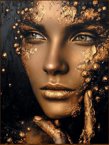 Peinture sur toile sexy de femme africaine <span class=keywords><strong>nue</strong></span> noire et dorée pour la décoration du salon, de la chambre à coucher ou du bureau - Product Image 3