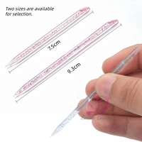 100 pièces de bâtonnets réutilisables à paillettes de cristal, outil de nail art double extrémité, repousse-cuticules et dissolvant, baguette de manucure pour points acryliques et diamants
