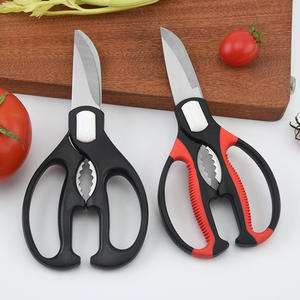 Ciseaux de cuisine multifonctionnels en acier inoxydable pour couper les aliments, les légumes, les noix, les os de poulet, noir, rouge et noir et blanc - Product Image 2