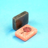 Jeu de Mahjong Solide et Écologique en Résine, pour Fêtes et Cocktails, Collection de Jeux de Mahjong