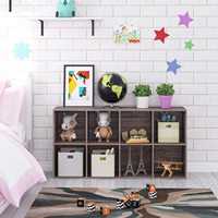 Bibliothèque à 4 niveaux, 8 cubes modulaires, étagère de rangement moderne, mobilier de bureau et de maison