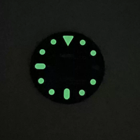 Nouveau cadran en acier inoxydable vert lumineux de 28,5 mm pour mouvements NH35/NH36, étanche, durable, montre de plongée mécanique modifiée