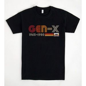 T-shirt Gen X 1965-1980 dal design retrò, taglia unisex per adulti - Product Image 1