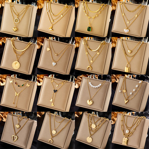 <span class=keywords><strong>Collier</strong></span> 15 modèles en acier inoxydable <span class=keywords><strong>Collier</strong></span> en or 18 carats à la mode à <span class=keywords><strong>prix</strong></span> d'usine <span class=keywords><strong>Collier</strong></span> <span class=keywords><strong>de</strong></span> bijoux en acier inoxydable avec papillon et <span class=keywords><strong>perles</strong></span> - Product Image 2