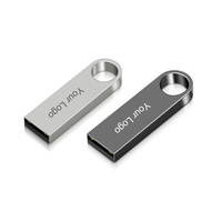 Clé USB en gros 100 % neuve et inutilisée, en métal avec porte-clés, livraison rapide, logo personnalisé pour cadeaux promotionnels