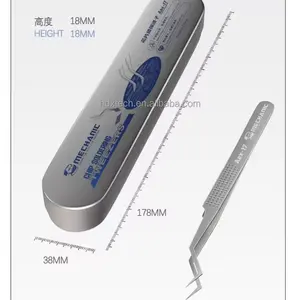 기계 Aax-17 고경도 점프 와이어 클램핑 칩 전화 수리 도구 용 주석 심기 핀셋