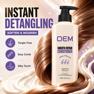 Après-shampoing réparateur lissant OEM ODM, sans nœuds, brillance soyeuse, soin profond pour cheveux secs, crépus et abîmés - Product Image 6