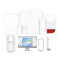 Systèmes d'alarme de sécurité anti-intrusion domestique 4G/WiFi avec contrôle à distance par application, détecteur de mouvement ABS, portée de détection de 800 m