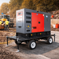 Groupe électrogène mobile sur remorque Perkins 80KW 100KW 120KW 100KVA 200kVA avec garantie mondiale pour usage d'urgence