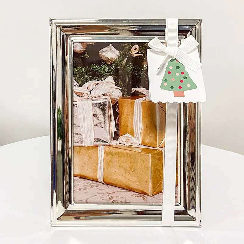 Оптовая продажа, индивидуальная семейная декоративная фоторамка, штамповочная металлическая Современная Праздничная Роскошная художественная картина с рождественским узлом, железная индивидуальная лбт