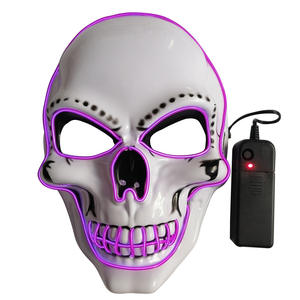 Offre Spéciale Halloween carnaval LED lueur <span class=keywords><strong>masque</strong></span> en plastique fantôme visage scène fête <span class=keywords><strong>masque</strong></span> effet de lumière froide - Product Image 1