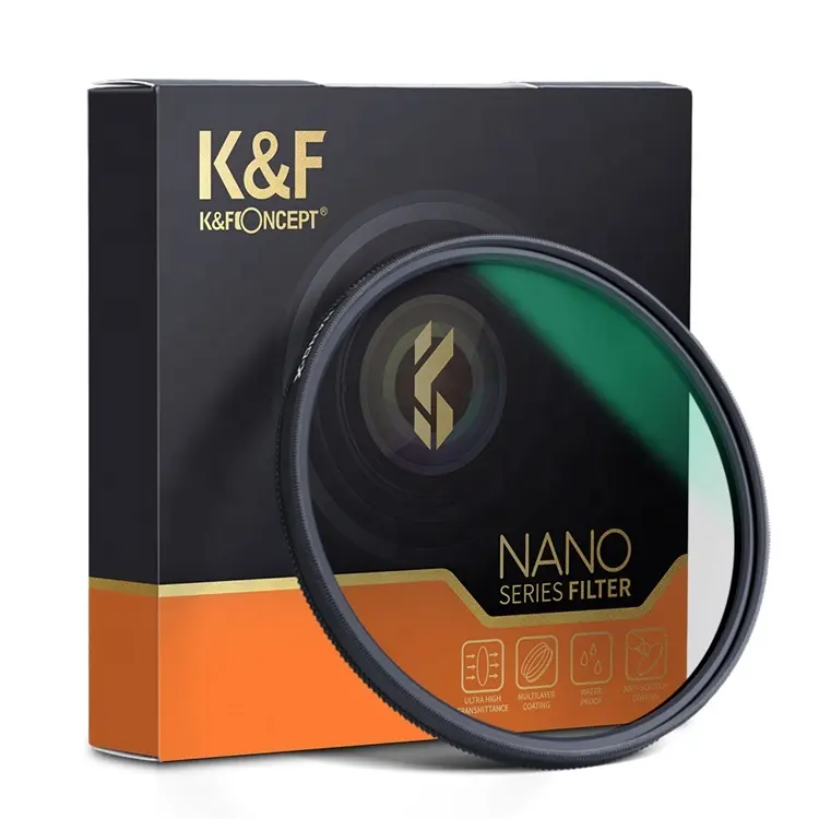 K & f concept nano x-pro mrc cpl 67mm, único, fino, vidro, lente da câmera