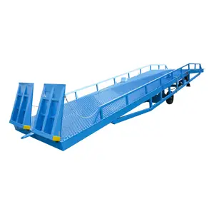 Qiyun Kinglift 8000kg 10ton 12ton Yard Ramp Mobile Ramp Dock Ramp with Outriggers for loading and unloading platform