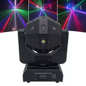 LED mini moving head ball laser beam strobe 3 in1 football roller teste mobili DMX rotazione infinita LED disco DJ ball light