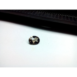 Piedras Preciosas Sueltas de Zafiro Sintético de Alta Calidad de 9x11 mm, Corte Ovalado Chequerboard, Tratadas con Calor, Color Marrón, 3.30 Quilates, para Fabricación de Pendientes - Product Image 6