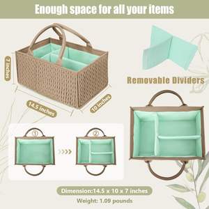 Organisateur de couches pour bébé en polyester, bac de rangement pour chambre d'enfant et sac de transport pour voiture, vente en gros - Product Image 2