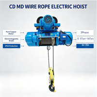 Promotion : Treuil électrique à câble de 10 tonnes, 380V triphasé, 10t CD1 MD1, pour levage sur pont roulant d'usine, en stock