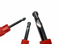 Fraise à queue sphérique UNT en carbure de tungstène massif, revêtement TiAlN, HRC45, 2 cannelures, pour acier, outils de découpe CNC, ODM OEM