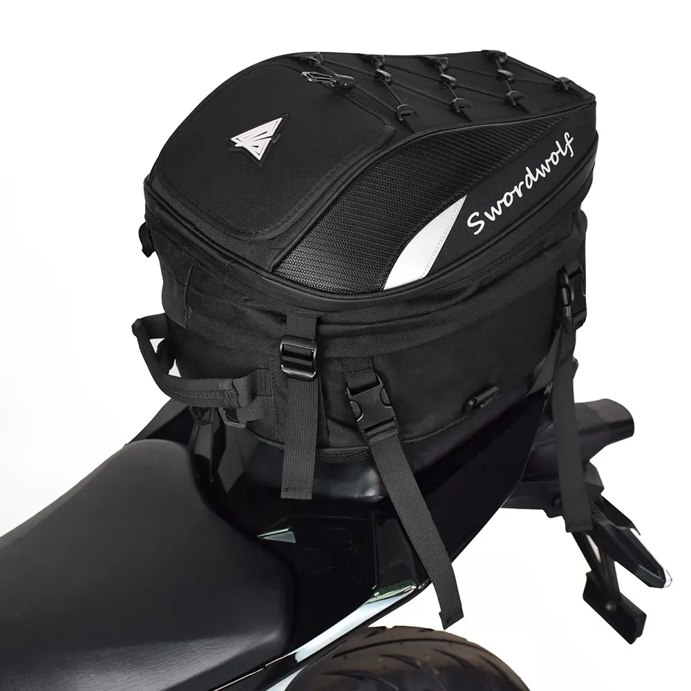 बड़े क्षमता मोटर साइकिल की सवारी बैग निविड़ अंधकार पनरोक मोटरसाइकिल रियर सीट बैग मोटरसाइकिल बैग बहु-कार्यात्मक पूंछ बैग