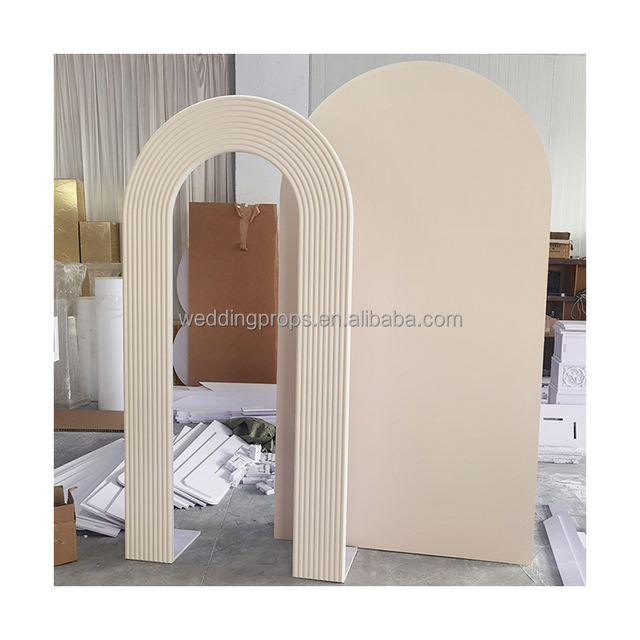 B02-147Wholesale Price Wedding Backdrop Arch Stand Round Top Chiara Backdrop Stand Arched Backdrop Wall Set