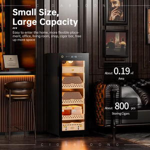 110c Cigarloong Constant Temperature and Humidity Compressor Spanish Cedar Wood Cigar Humidor <b>Cabinet</b> 110c 110c Cigarloong - Product Image 3