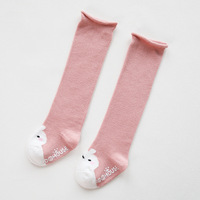 Automne et hiver nouveau bébé bas Point colle antidérapant Curling bouche lâche enfant en bas âge genou chaussettes hautes