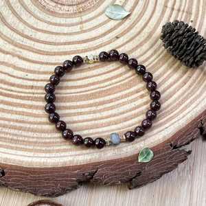 Natural Stone <b>Bracelet</b> Colorful Glass Beaded Inner Strength Strategic Wholesale Bulk Discount Personalized Engraving - Product Image 5