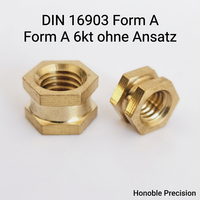 Inserts en laiton pour surmoulage, écrous hexagonaux, inserts hexagonaux femelle-femelle en laiton moleté, inserts en acier inoxydable M3 M4 M5