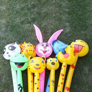 Vente en gros de jouets gonflables en PVC avec dessin animé, girafe et <span class=keywords><strong>lapin</strong></span>, longs animaux sautants pour enfants, prix spécial pour offrir en cadeau - Product Image 1