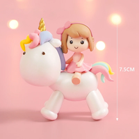 Décoration de gâteau d'anniversaire pour fille licorne Décoration de gâteau de premier anniversaire Unicornio Cadeau Favor Kids Baby Shower Birthday Party Cake Decorating