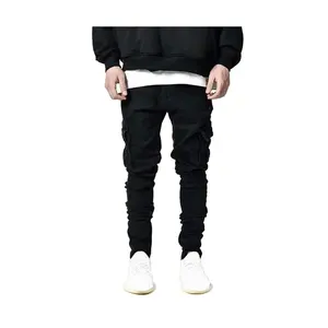 Xxxxl Brand Custom Made to Order Italian Men's <b>Vintage</b> Ripped with Stacked <b>Flared</b> <b>Jeans</b> - Product Image 4