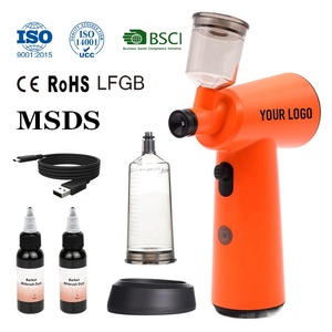Kit de compresseur sans fil rechargeable, pistolet de pulvérisation portable pour salon de coiffure, <span class=keywords><strong>barbe</strong></span>, maquillage, aérographe double action - Product Image 3